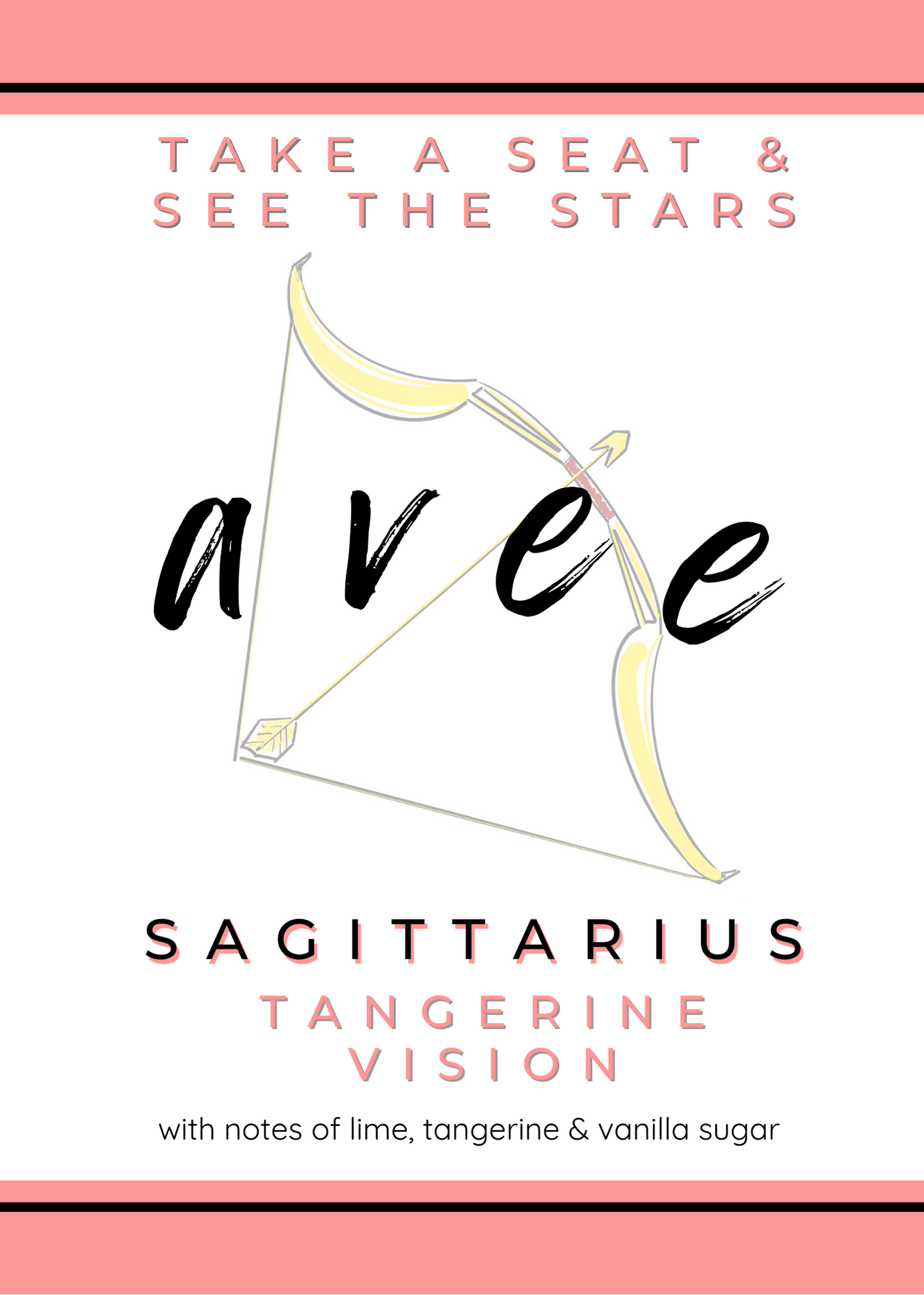 Sagittarius avee ceramic candle