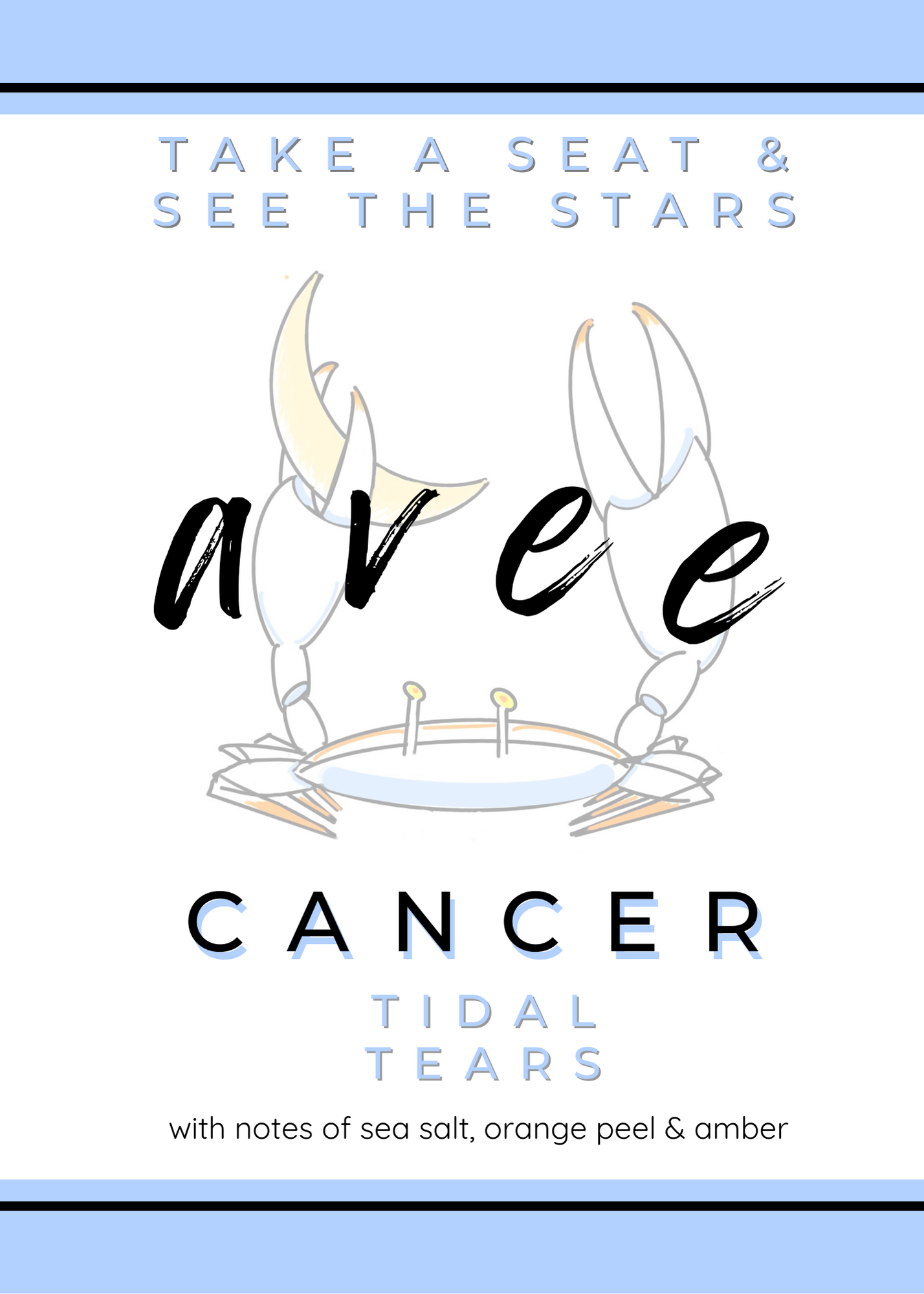 Cancer avee ceramic candle