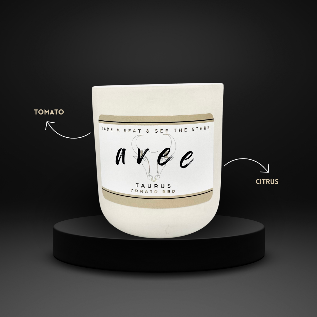 Taurus avee ceramic candle