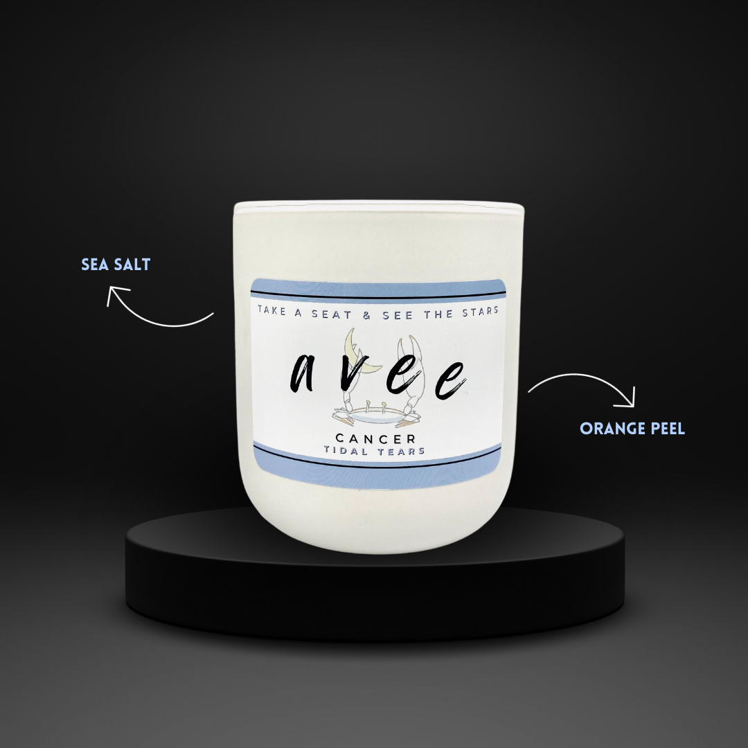 Cancer avee ceramic candle