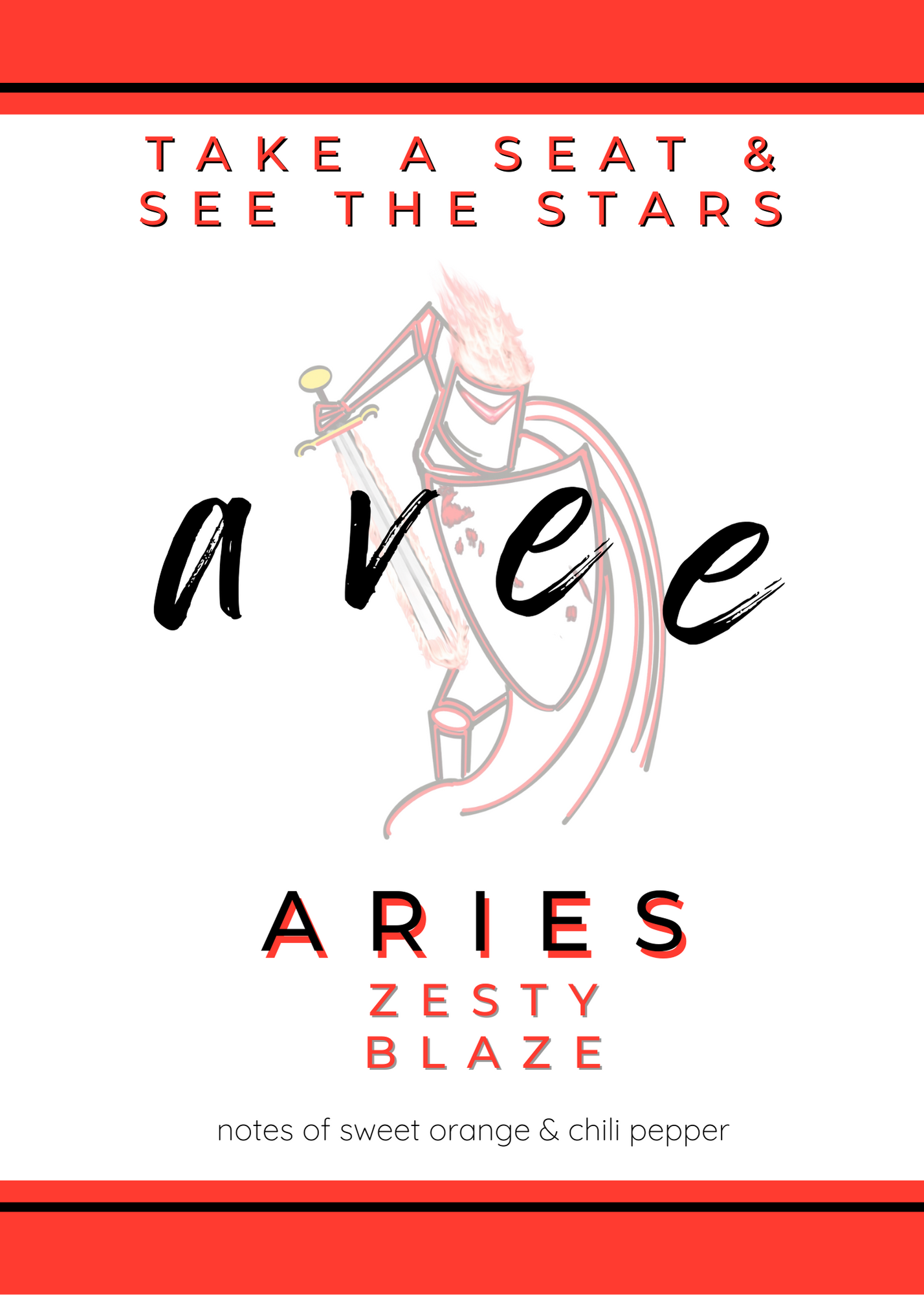 Aries avee ceramic candle