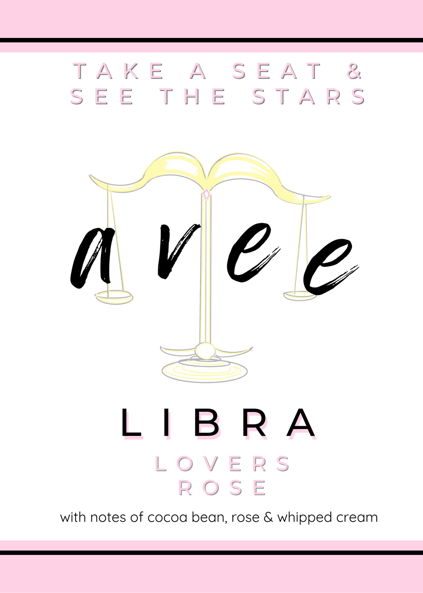 Libra avee ceramic candle