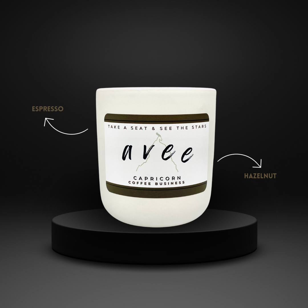 Capricorn avee ceramic candle