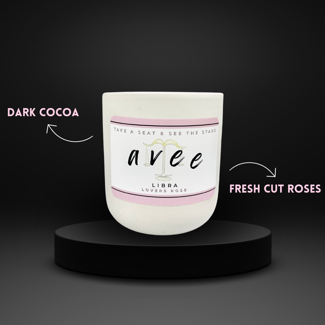 Libra avee ceramic candle