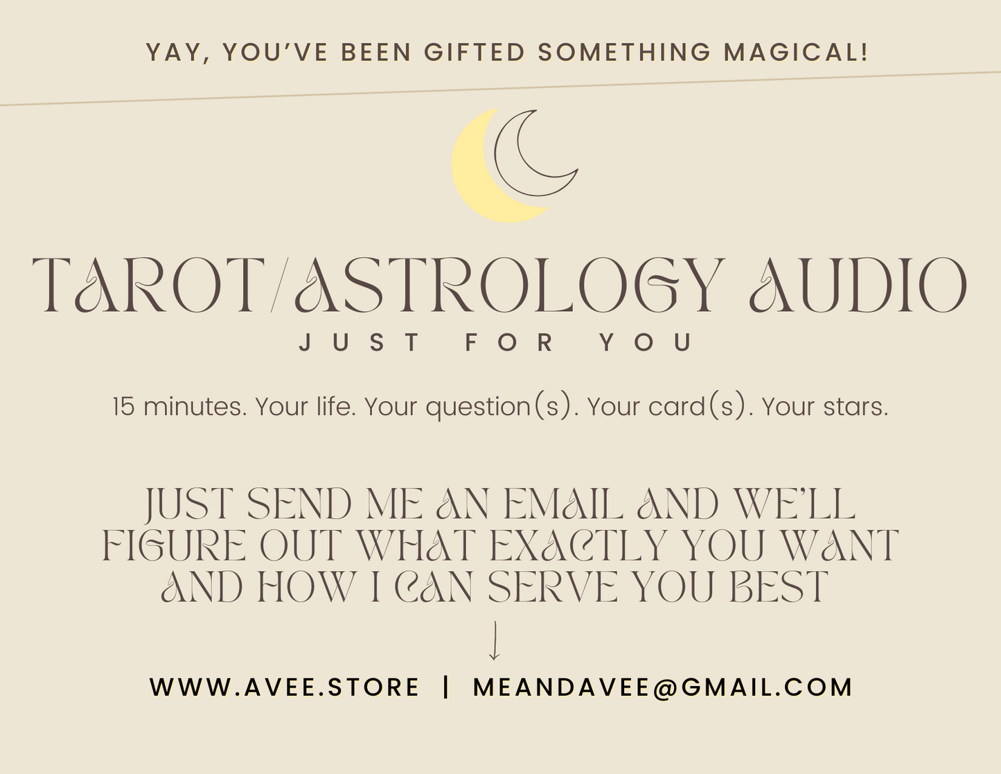 Tarot/Astrology Audio Gift Certificate