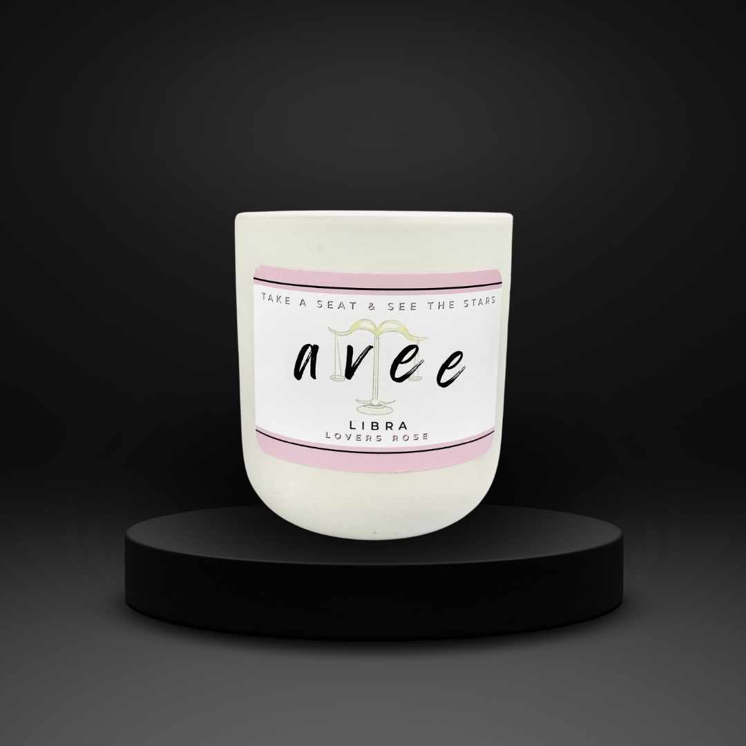 Libra avee ceramic candle