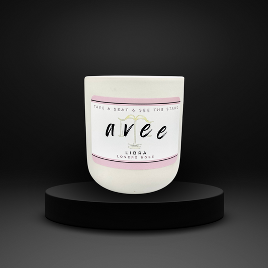 Libra avee ceramic candle