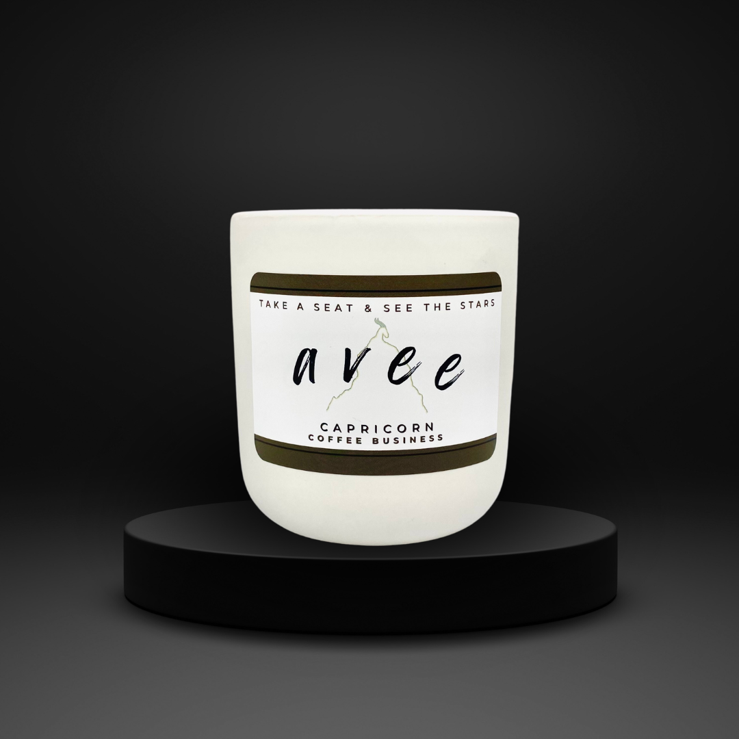 Capricorn avee ceramic candle