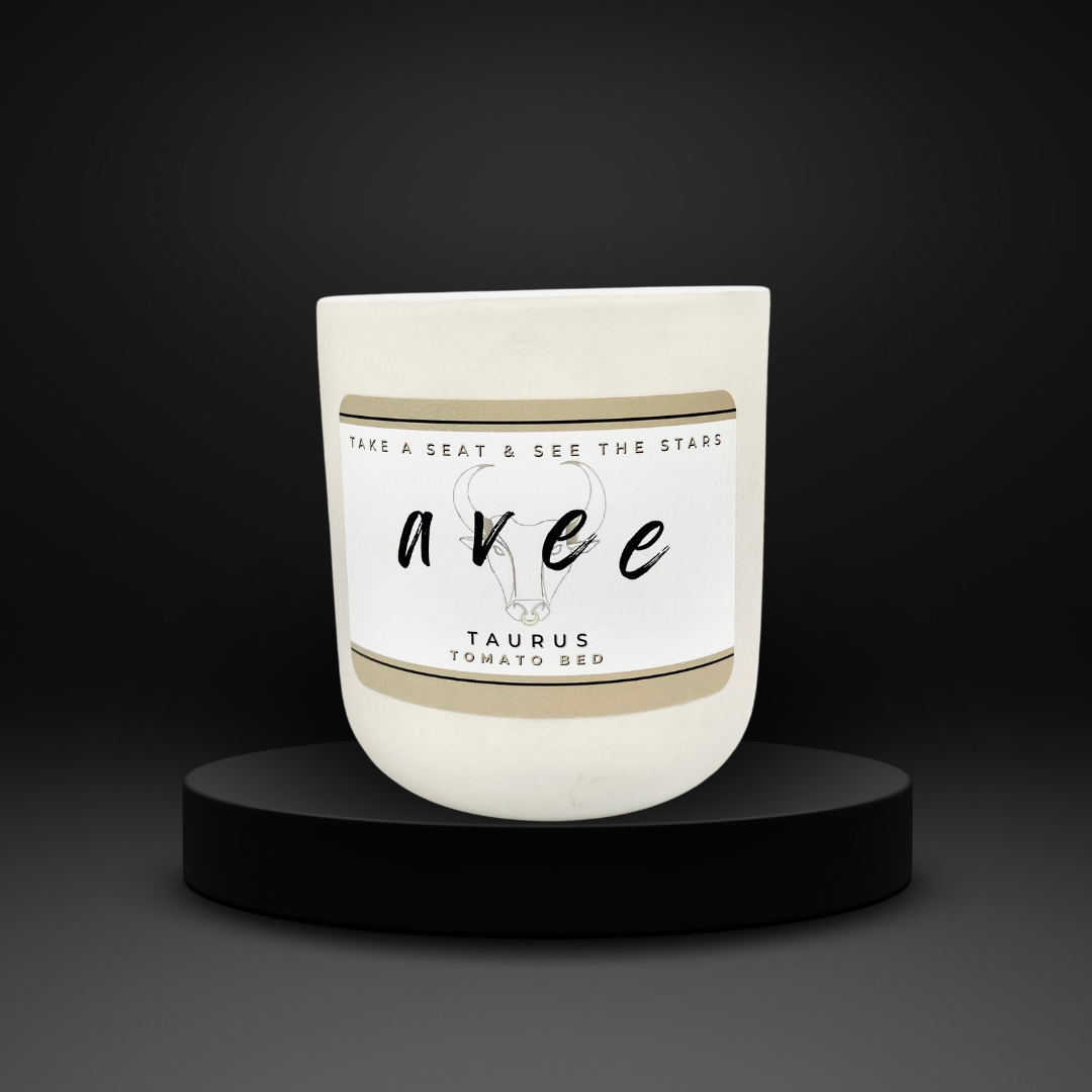 Taurus avee ceramic candle