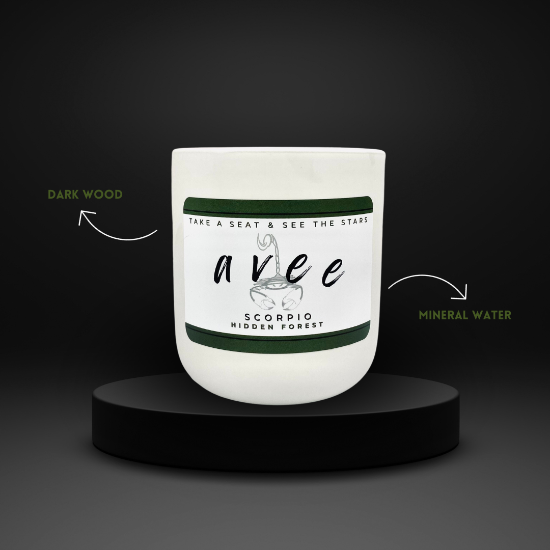 Scorpio avee ceramic candle