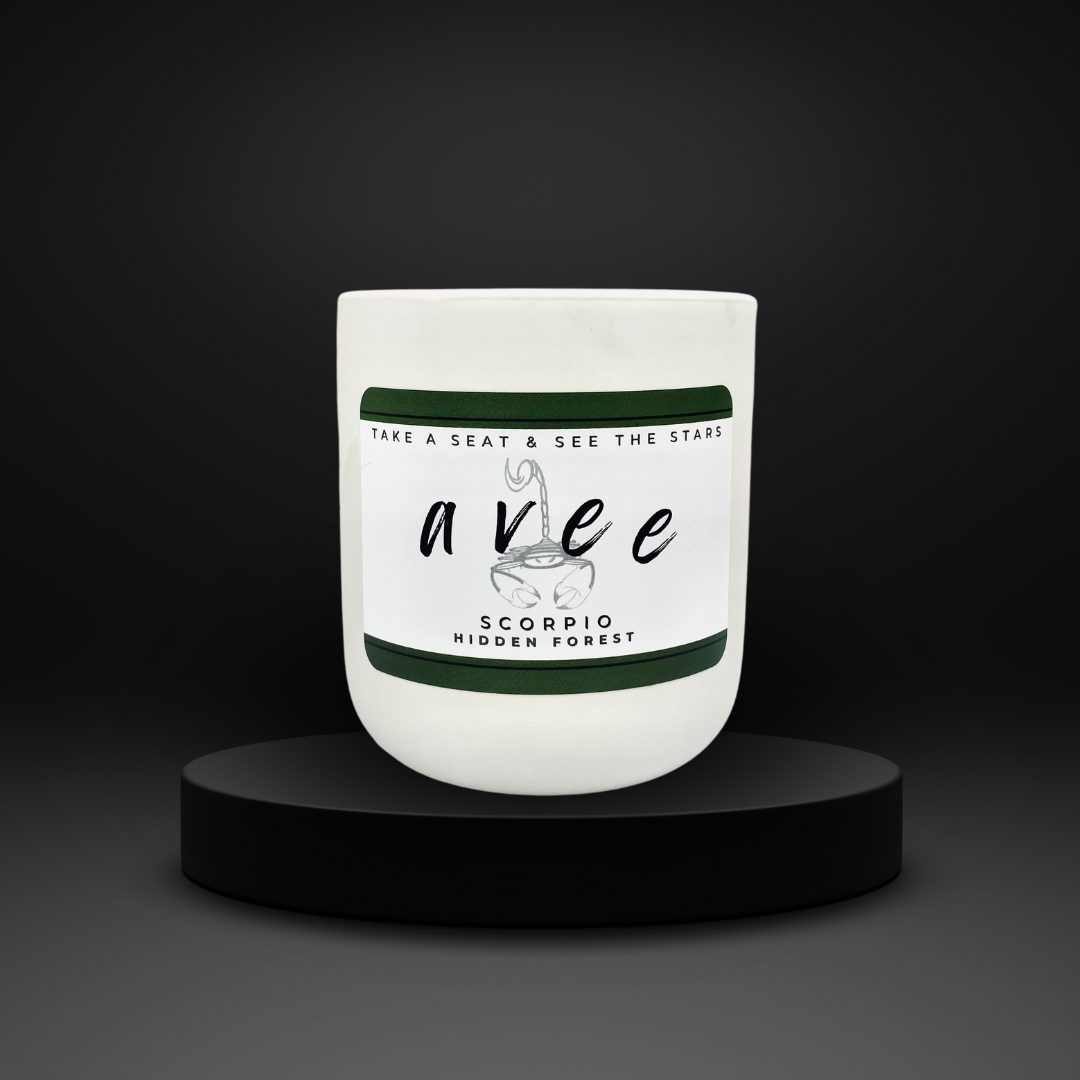 Scorpio avee ceramic candle
