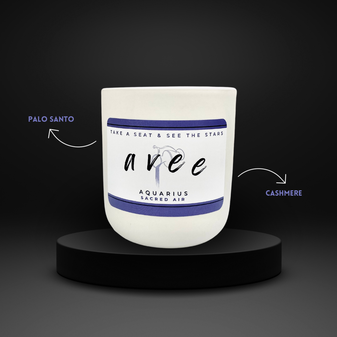 Aquarius avee ceramic candle