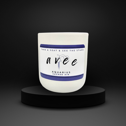 Aquarius avee ceramic candle