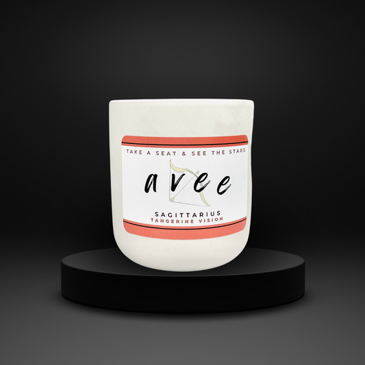 Sagittarius avee ceramic candle
